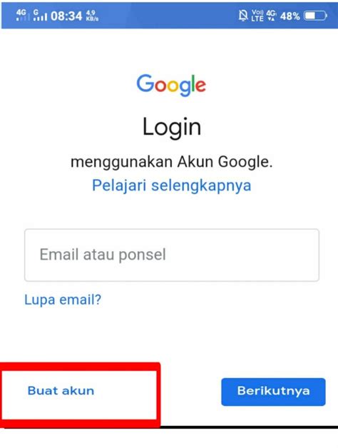 Membuat Akun Google